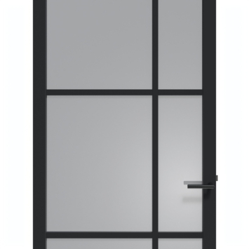 Arne & Bodil binnendeur ABE106 rook glas - diep zwart afgelakt
