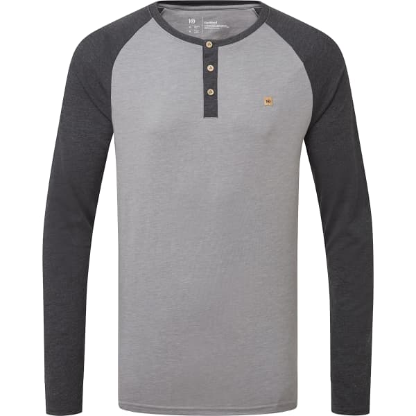 T-shirt TENTREE HENLEY CLASSIC LONGSLEEVE GREY HEATHER/METEORITE BLACK HEATHER