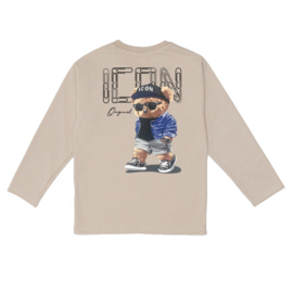 Paperclip bear icon longsleeves - beige