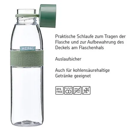 Mepal Trinkflasche Ellipse 700 ml - Nordic blue