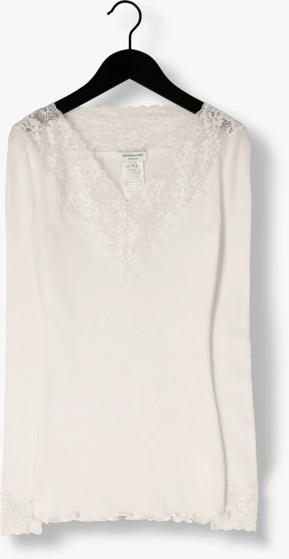 ROSEMUNDE ecru rosemunde top organic t-shirt lace