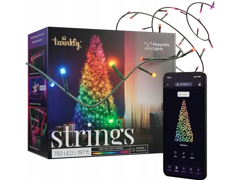 Twinkly Strings - Kædelys - LED - 17 W - klasse G - 16 millioner farver - 72321 K