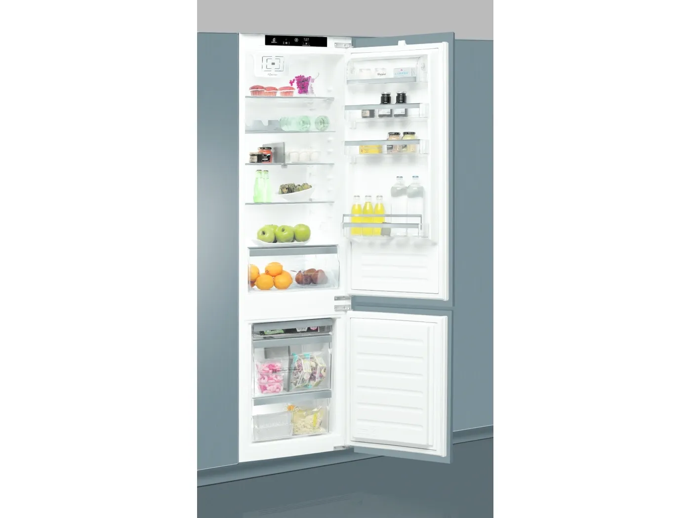 Whirlpool Everest ART 9811 SF2 - Køleskab/fryser - bund-fryser - til indbygning - niche - bredde: 56 cm - dybde: 55 cm - højde: 194 cm - 306 liter - Klasse E - hvid