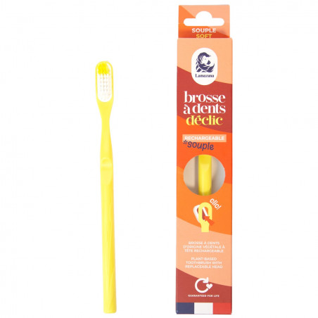 Lamazuna Brosse à dents rechargeable Jaune Mimosa - Souple