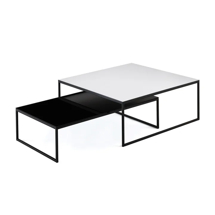 Hans Hansen - Less H 15/2 Couchtisch, Kufengestell schwarz / Eiche massiv