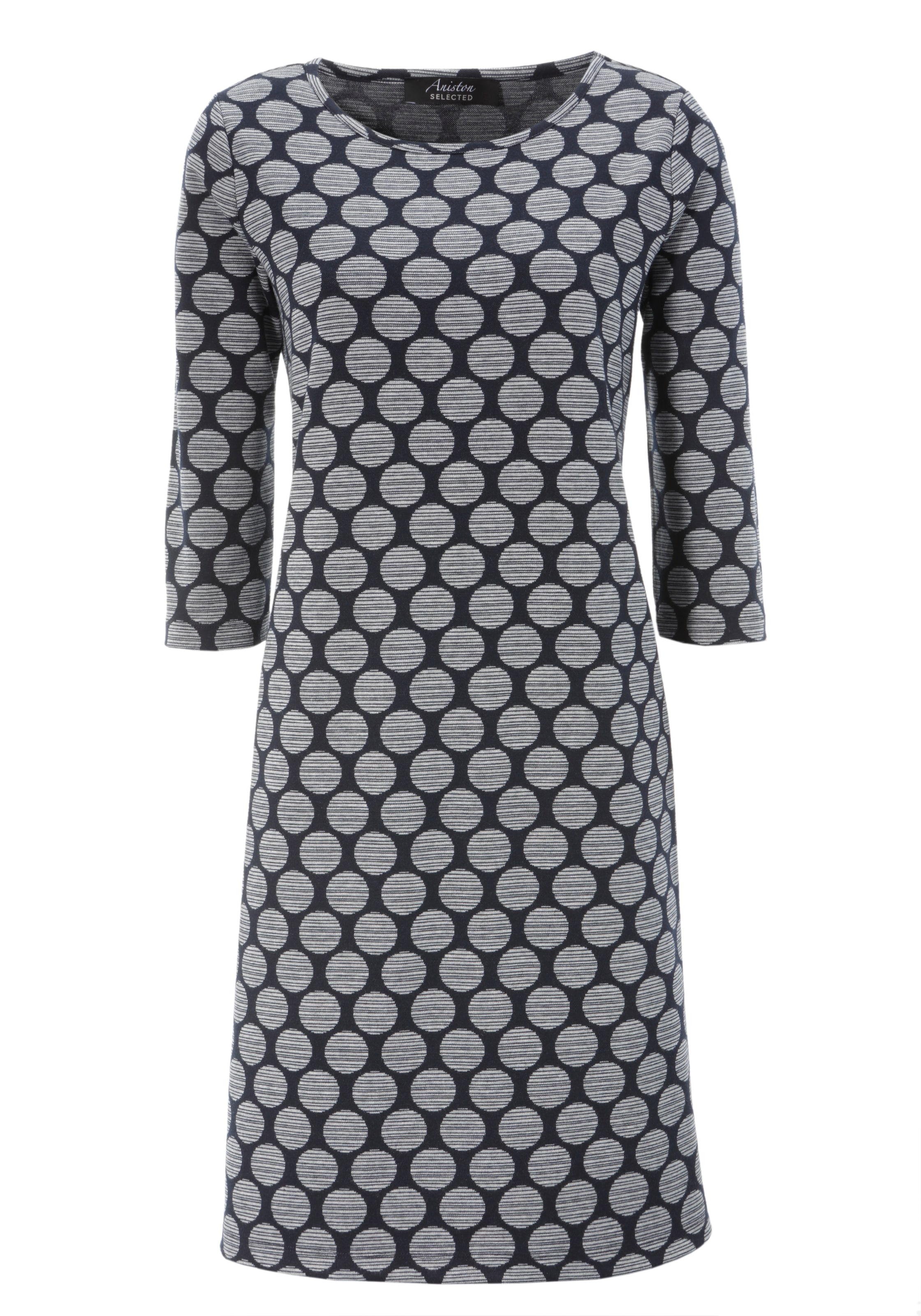 Aniston SELECTED Jerseykleid mit Punkten & Streifen