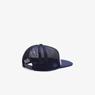 Casquette unisexe Lacoste bicolore en mesh et néoprène Chapeaux & Casquettes - Bleu - Lacoste - Unisex