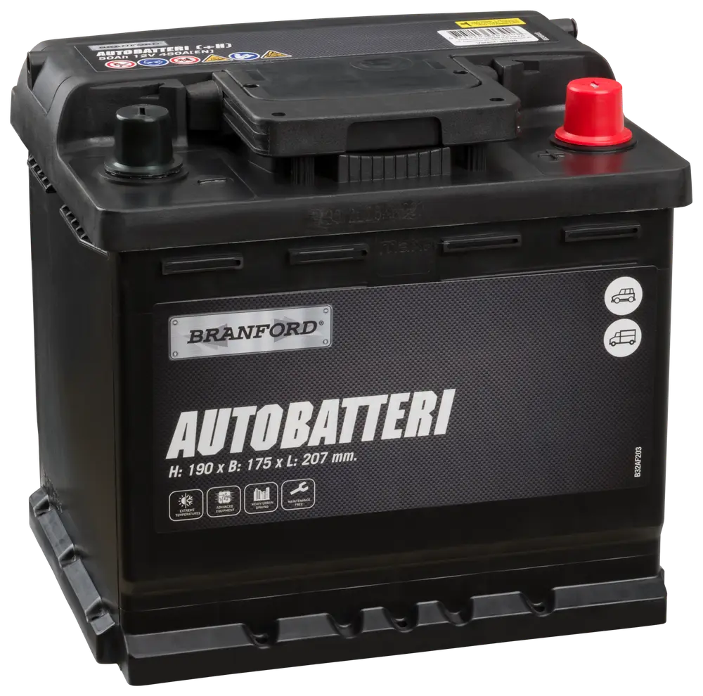 BRANFORD Autobatteri 50Ah +højre