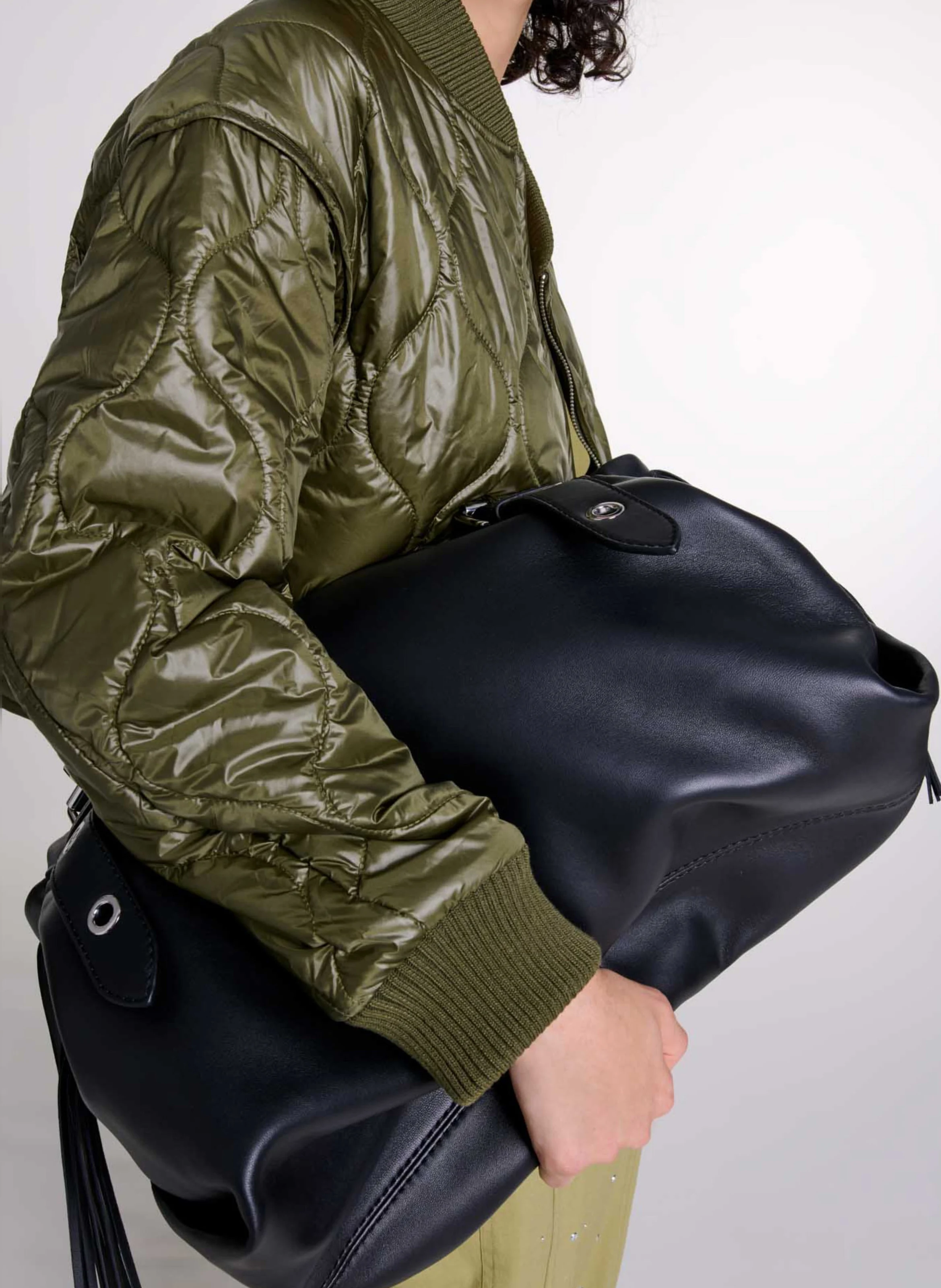 MISS M XL - Grand sac shopping en cuir | Noir