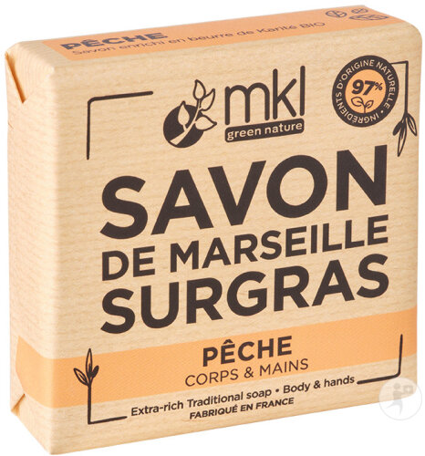MKL Green Nature Savon De Marseille Solide Surgras Pêche Bio 100g