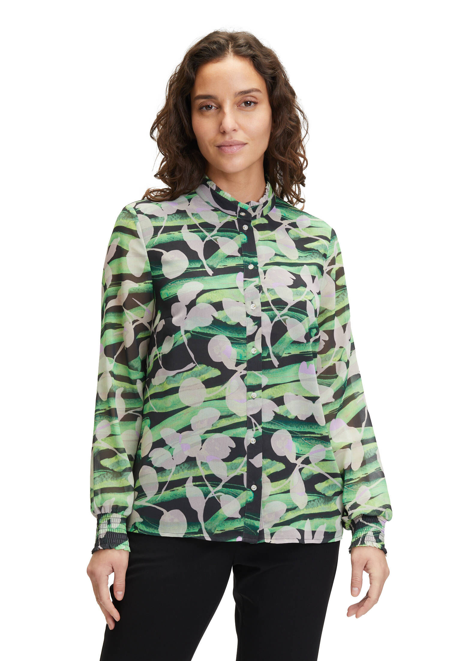 Betty & Co| Damen Chiffonbluse mit Print