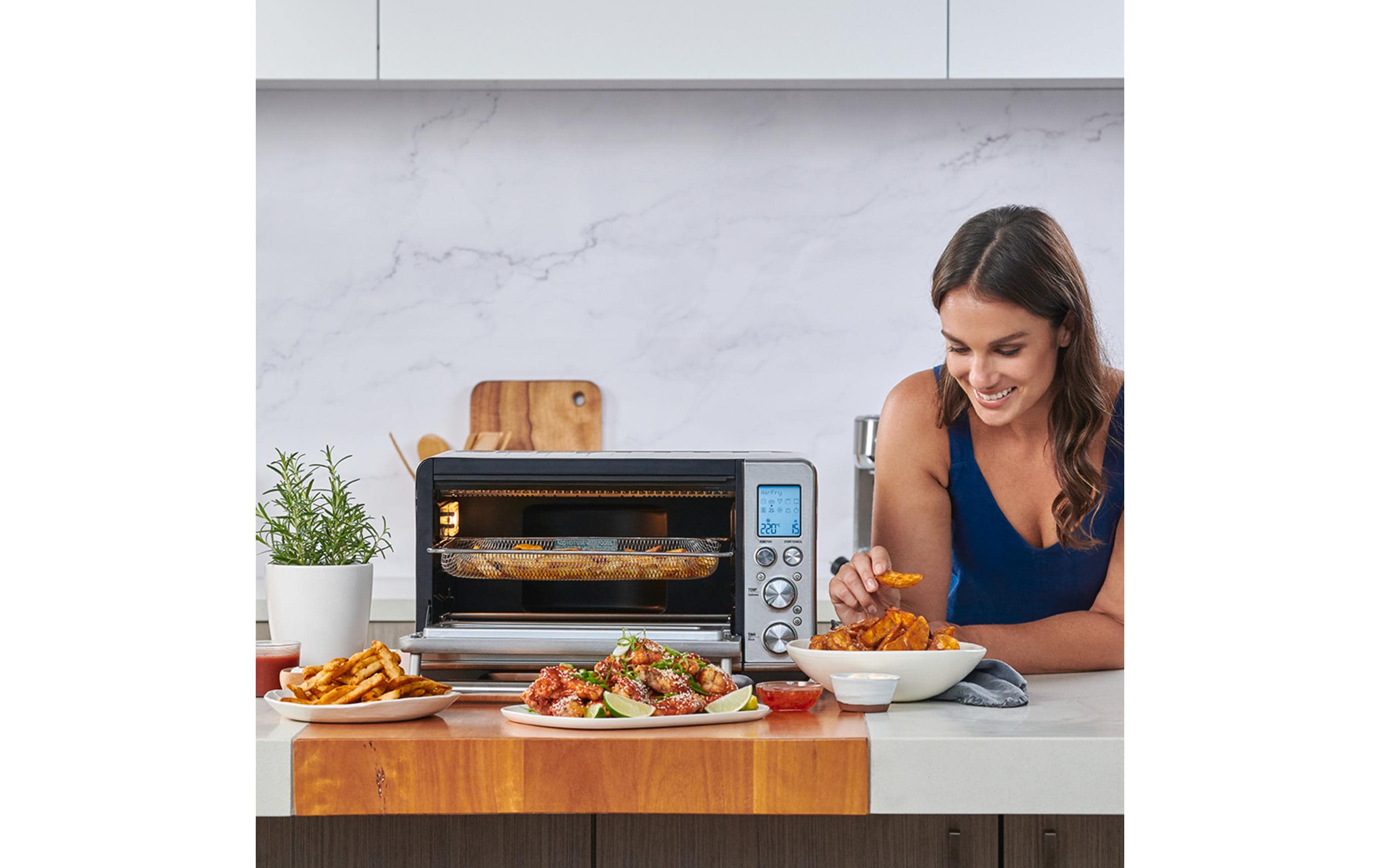 Backofen Smart Oven Air Fry 22 l, Silber<br>Kleinbackofen mit 10 intelligenten Kochfunktionen