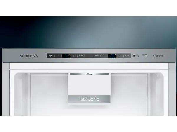 Siemens iQ500 KG39EAICA - Køleskab/fryser - bund-fryser - bredde: 60 cm - dybde: 65 cm - højde: 201 cm - 343 liter - Klasse C - rustfrit stål