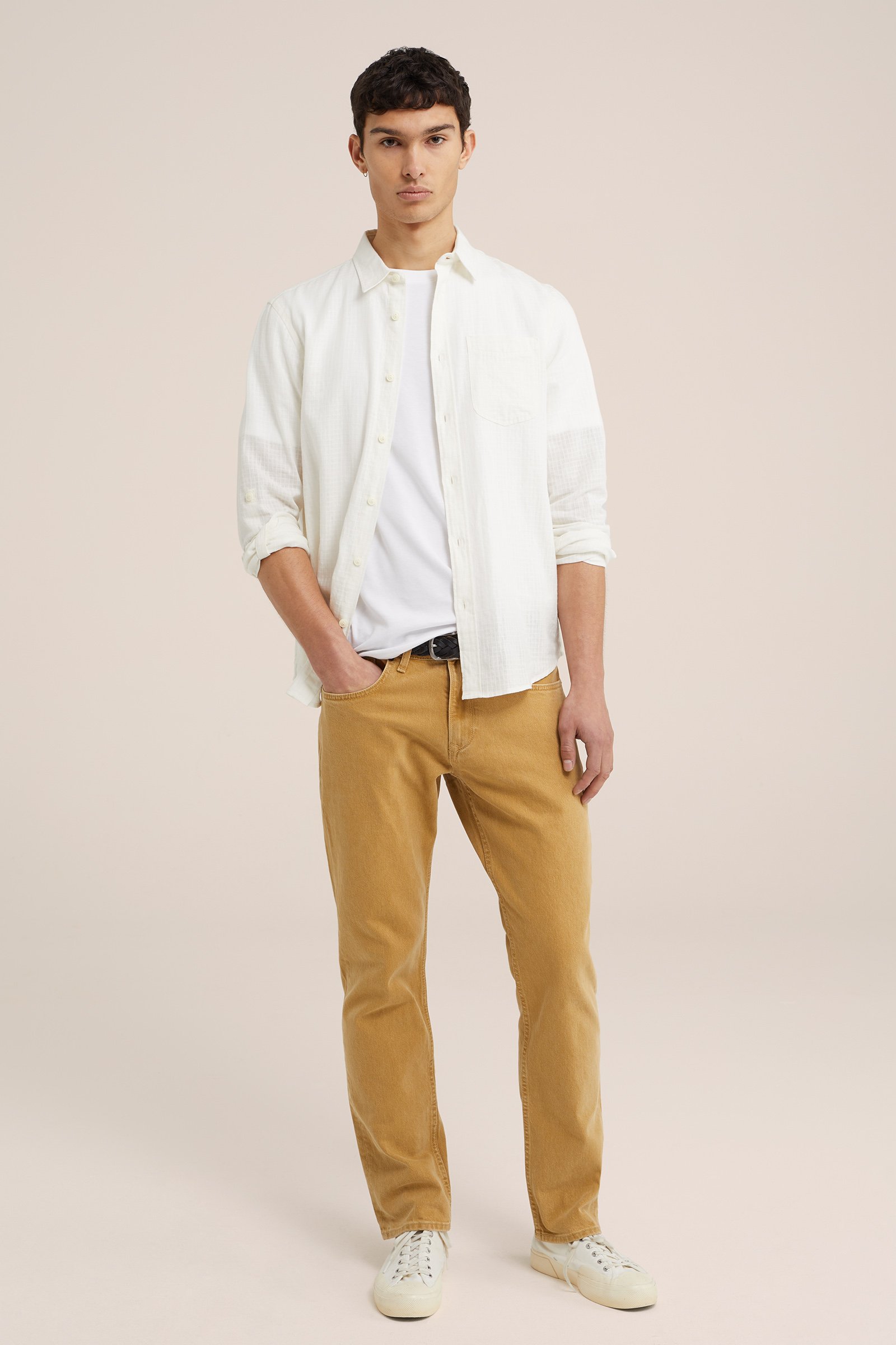 regular fit jeans met comfortstretch Blue Ridge Lichtbruin