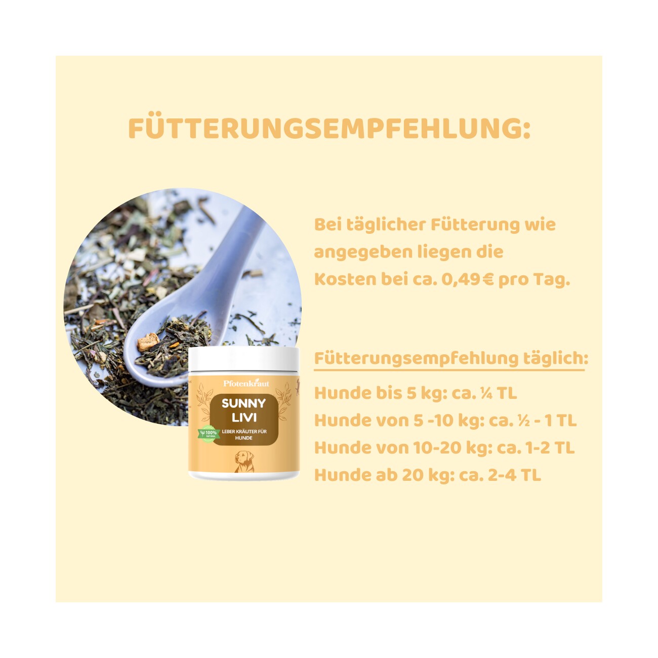 Pfotenkraut Leber Kräuter SUNNY-LIVI 200g