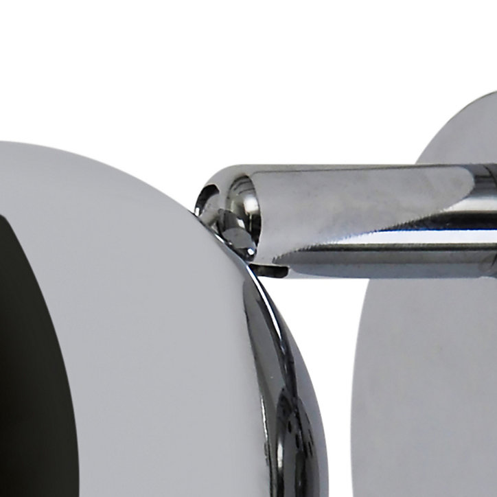 Réglette spot 2 lumières GU10 7W GoodHome Roccheta chrome L.26 x L.4 x H.12 cm