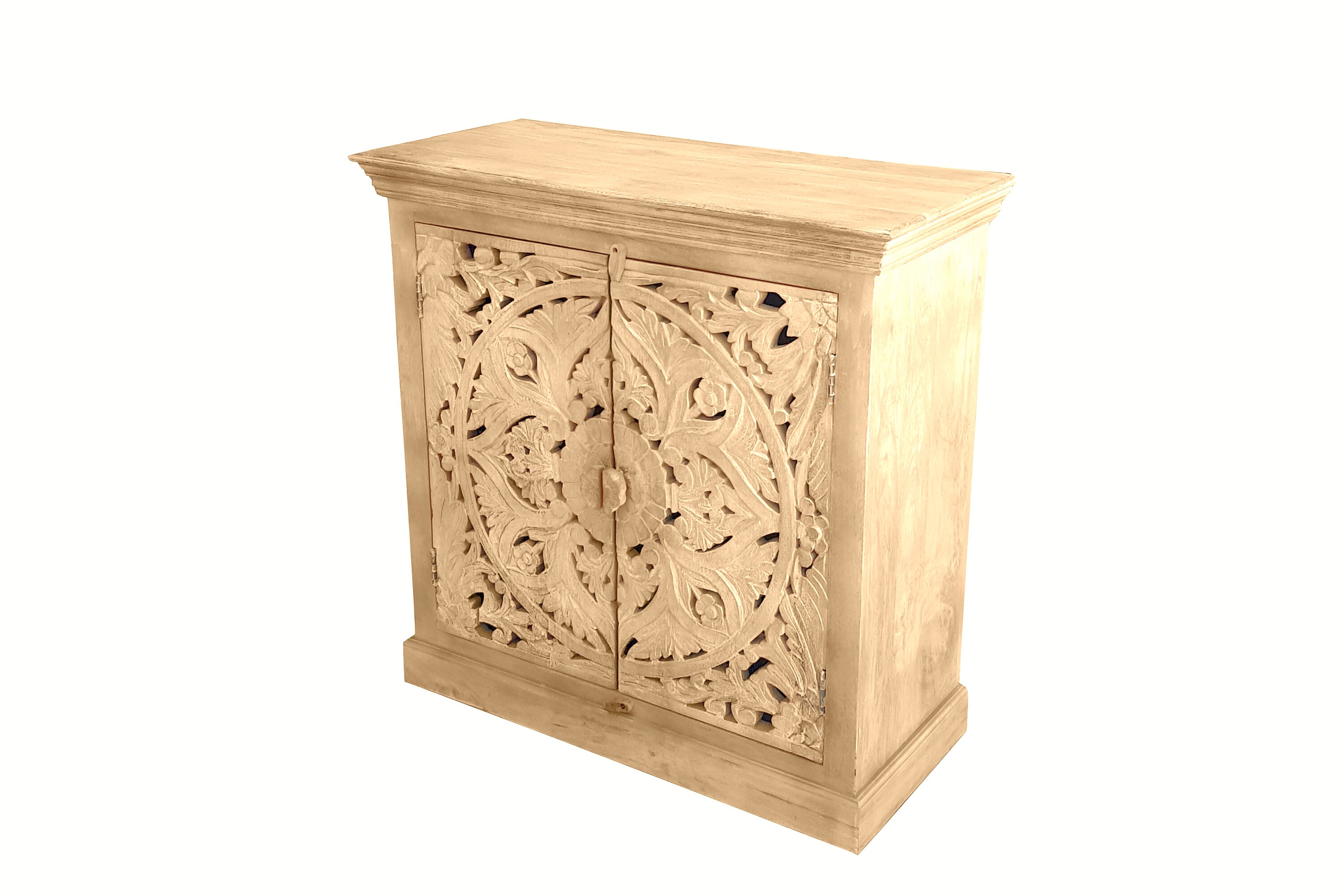 Kommode LAKADEE Mangoholz natur Sideboard Wohnzimmerschrank Mehrzweck Schrank