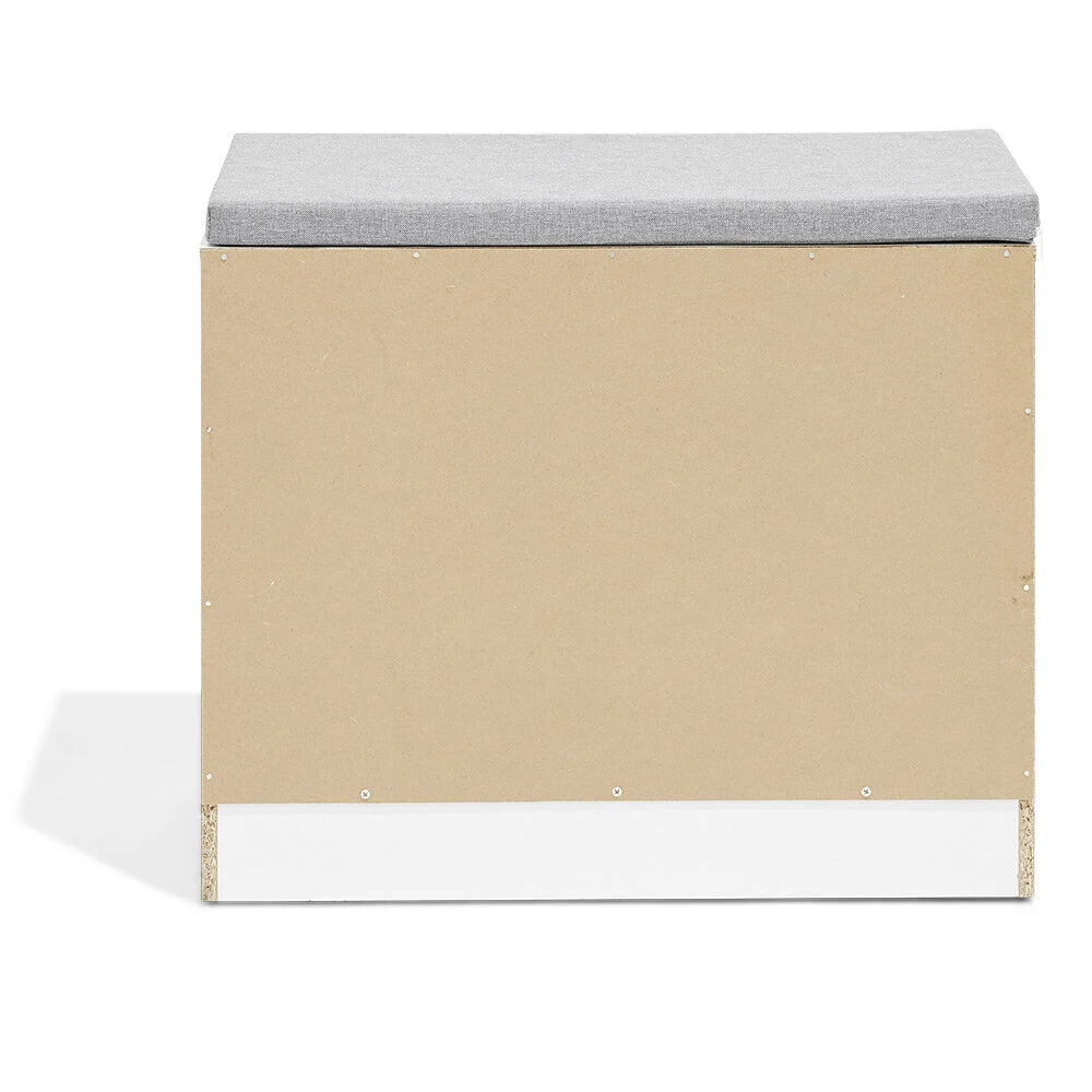 Banc range-chaussures Krys blanc 60x30xH51cm
