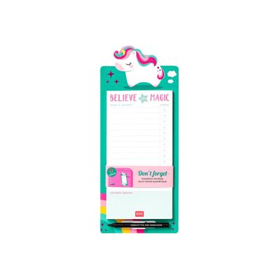 Legami Don't Forget - Bloc-notes magnétique - 11 x 28 cm - 60 feuilles - licorne
