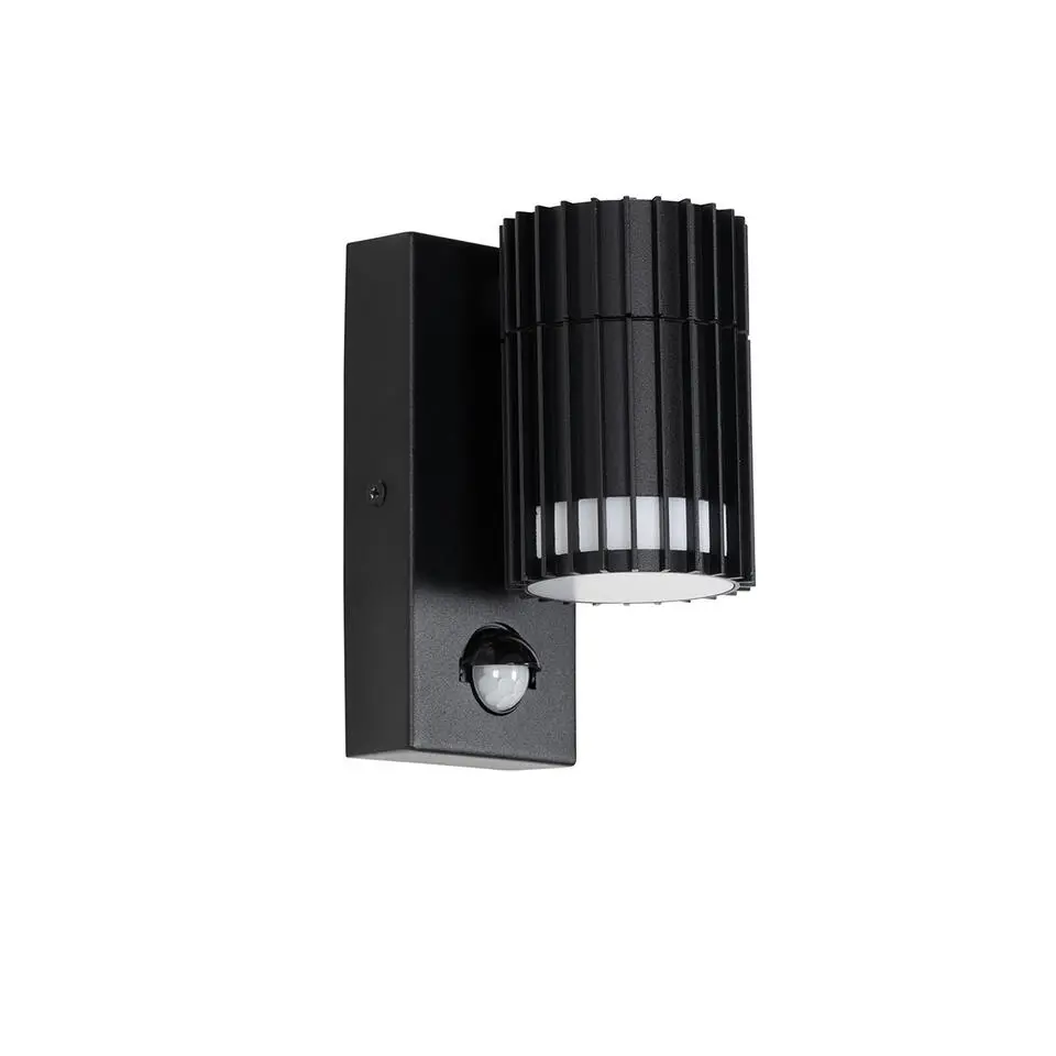 Qazqa buitenlampen met sensor boris zwart gu10