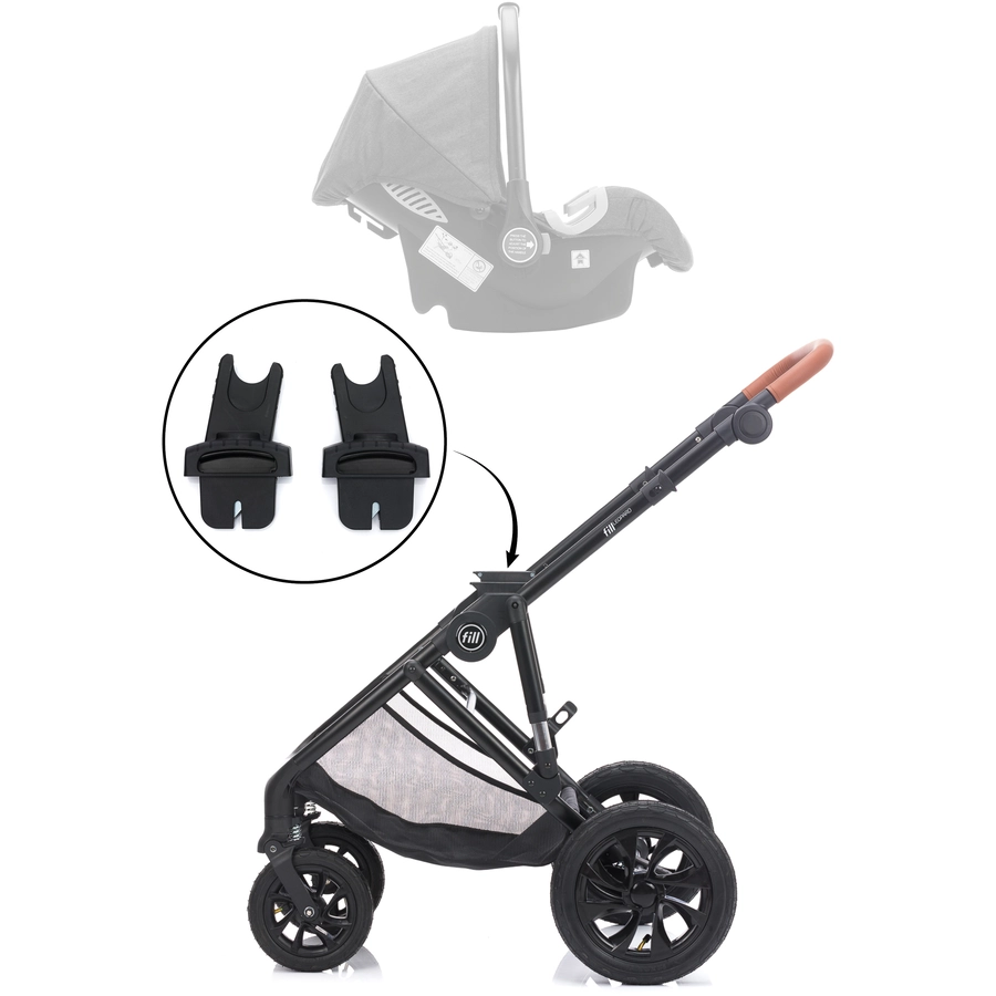 fill Kinderwagenset fill Leopard Air grün melange