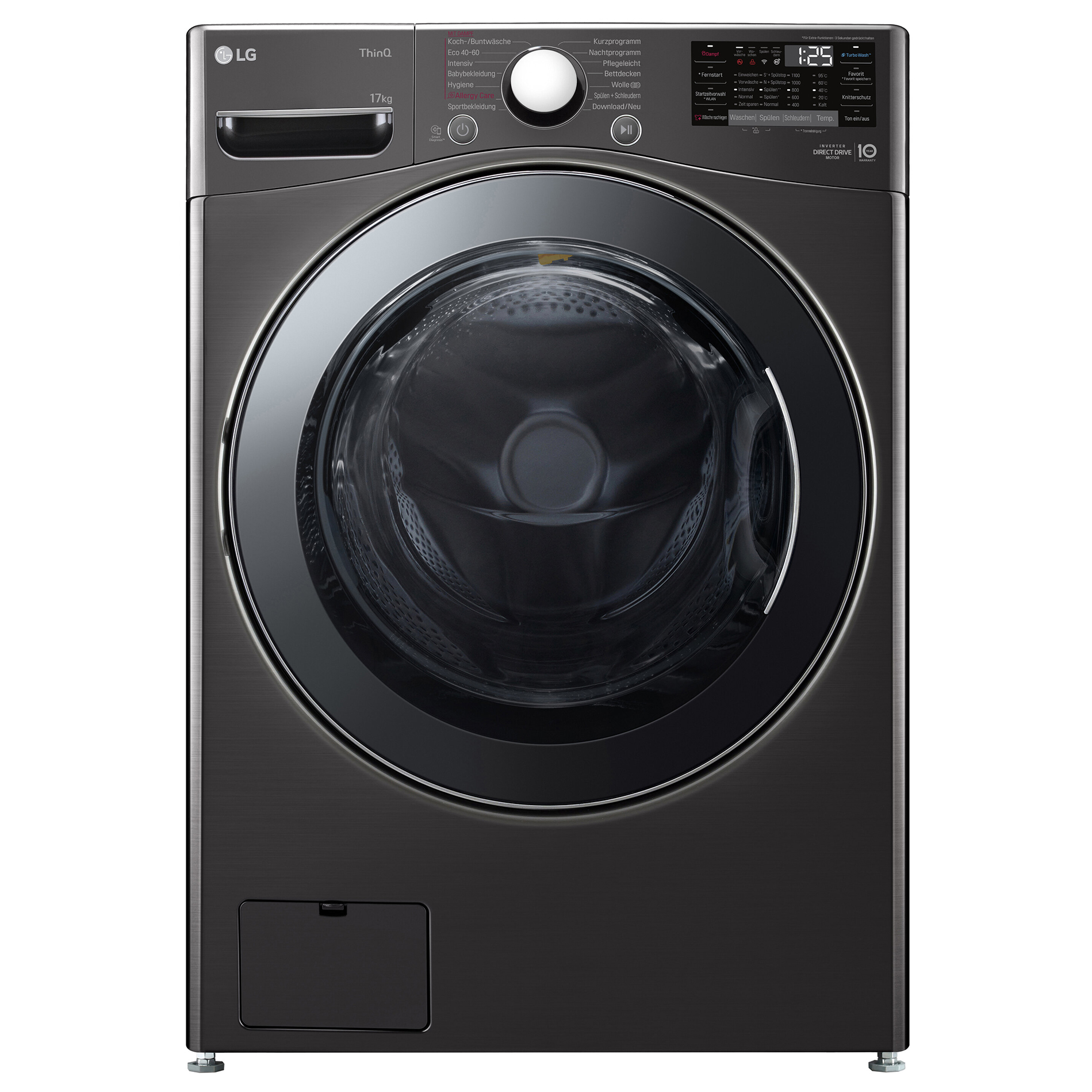 LG Waschmaschine F11WM17TS2B - Metallic Black Steel - 17 kg - E