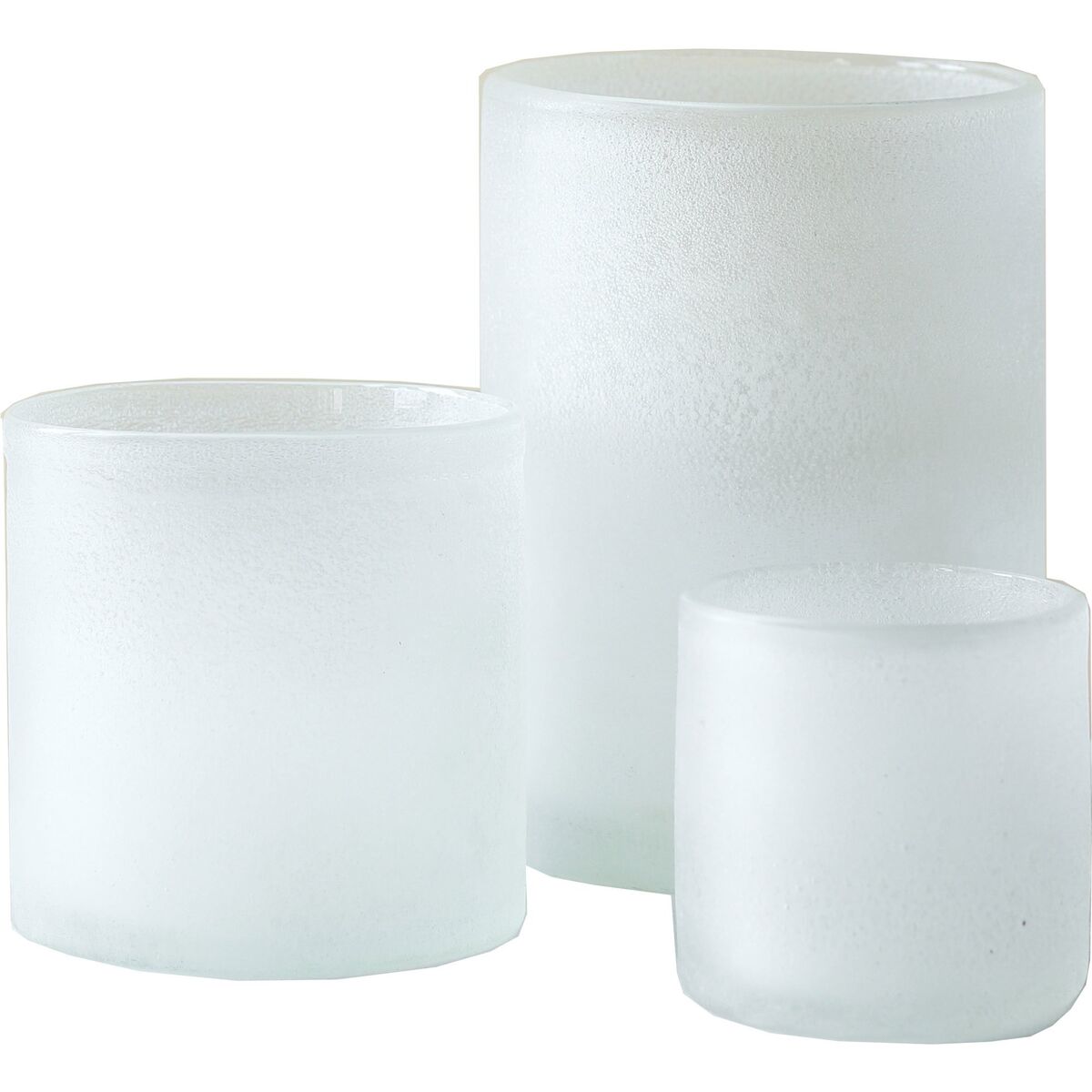 Frost telysholder, 3 stk, white