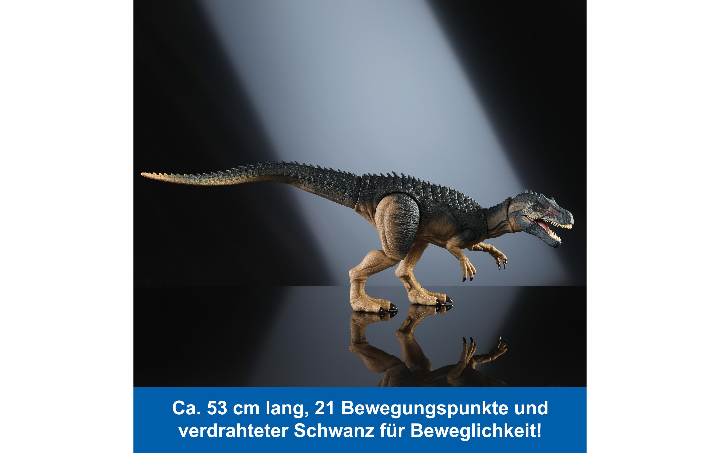 Jurassic World Hammond Collection AllosaurusDinosaurier-Actionfigur mit Glasaugen und verdrahtetem Schwanz