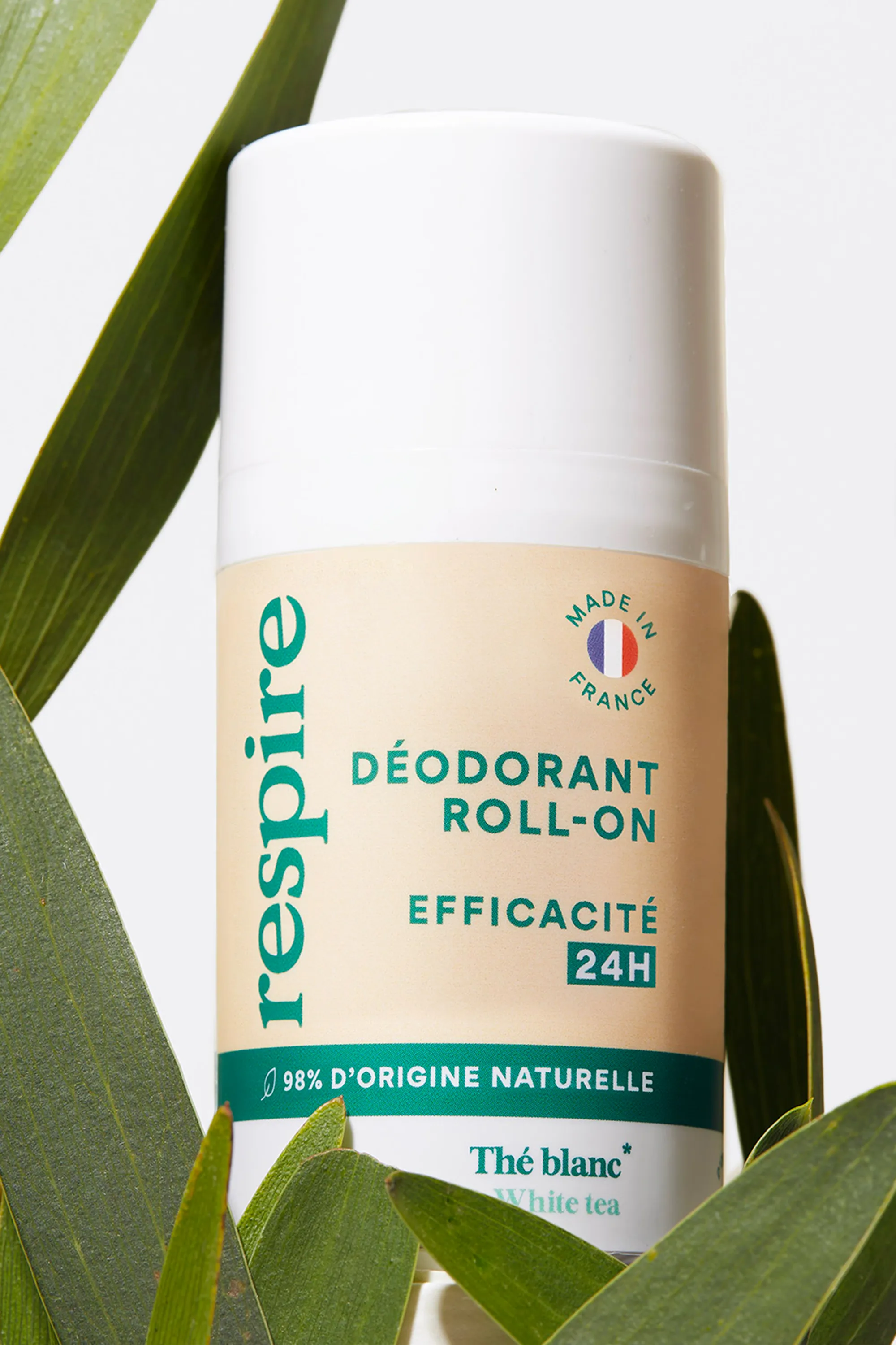 Respire Déodorant roll-on Thé blanc rechargeable-50 ml