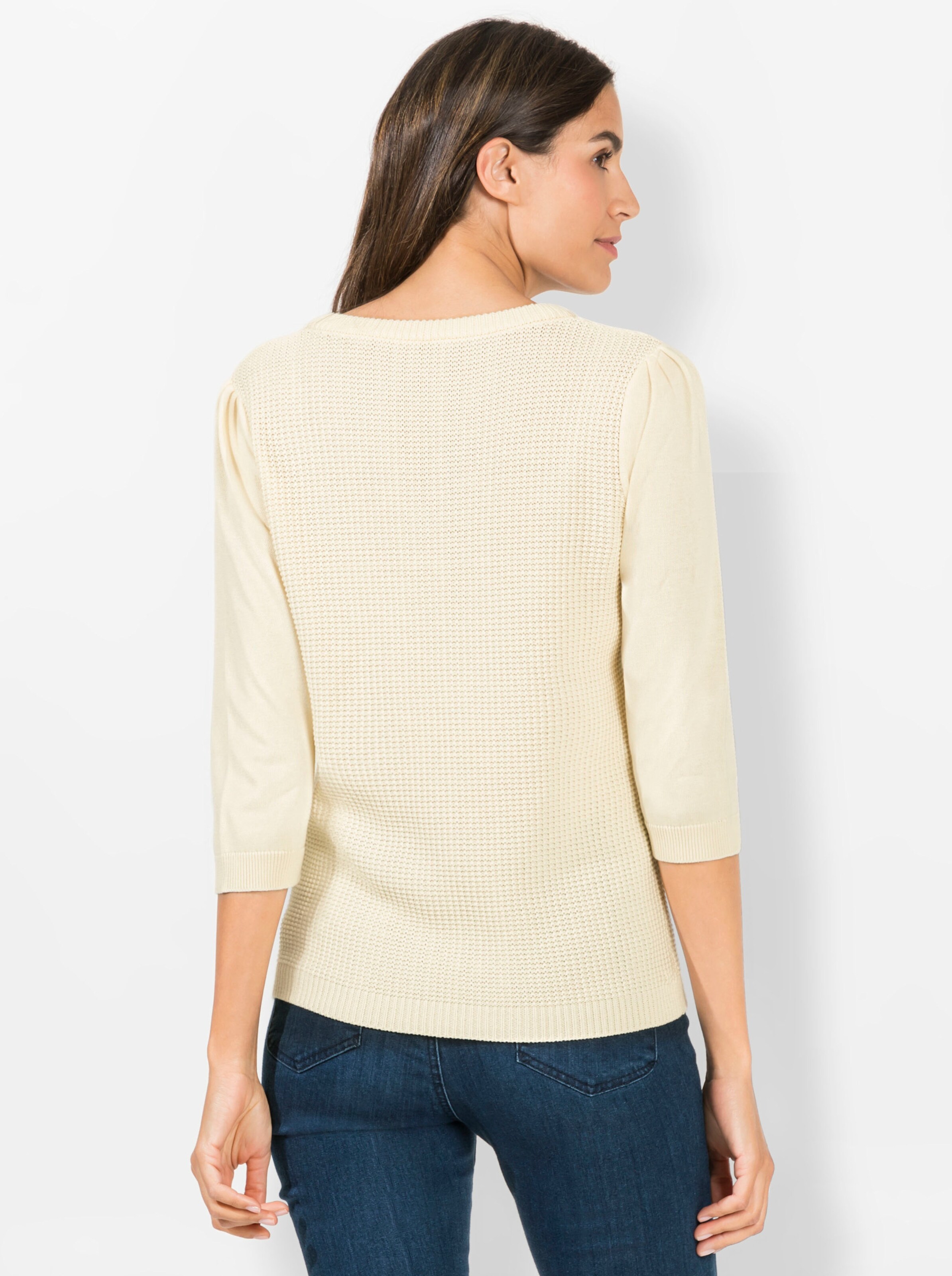Strickpullover in champagner