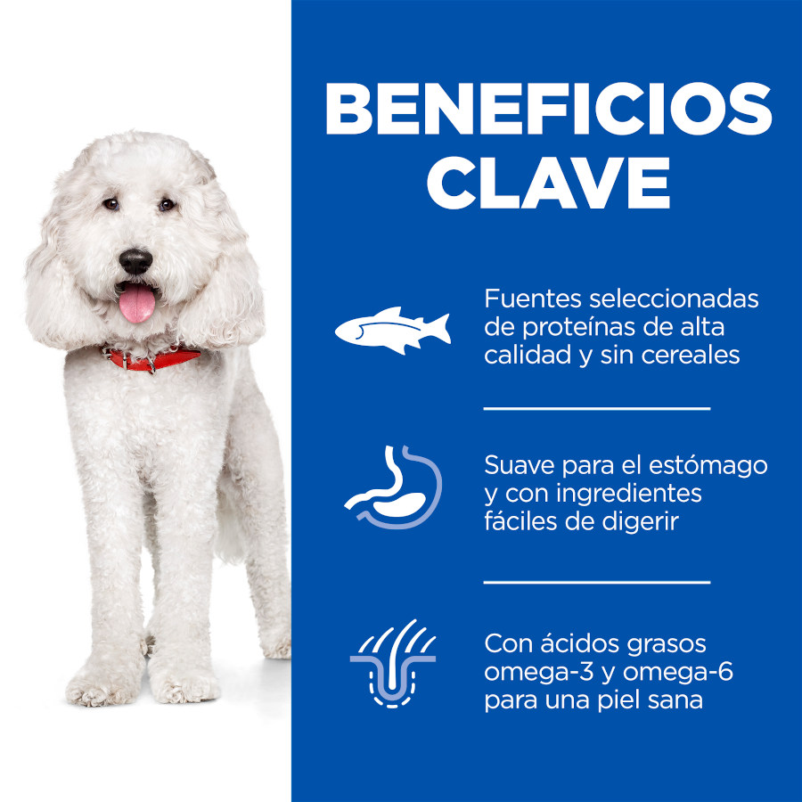 Ração para cães Hill's Science Plan Adult Medium, hipoalergênica, com salmão.