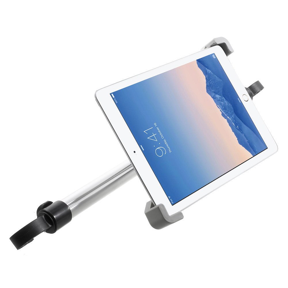 Zentrale Alu KFZ Auto Rücksitz Kopfstützen Teleskop Halterung für Tablets (7