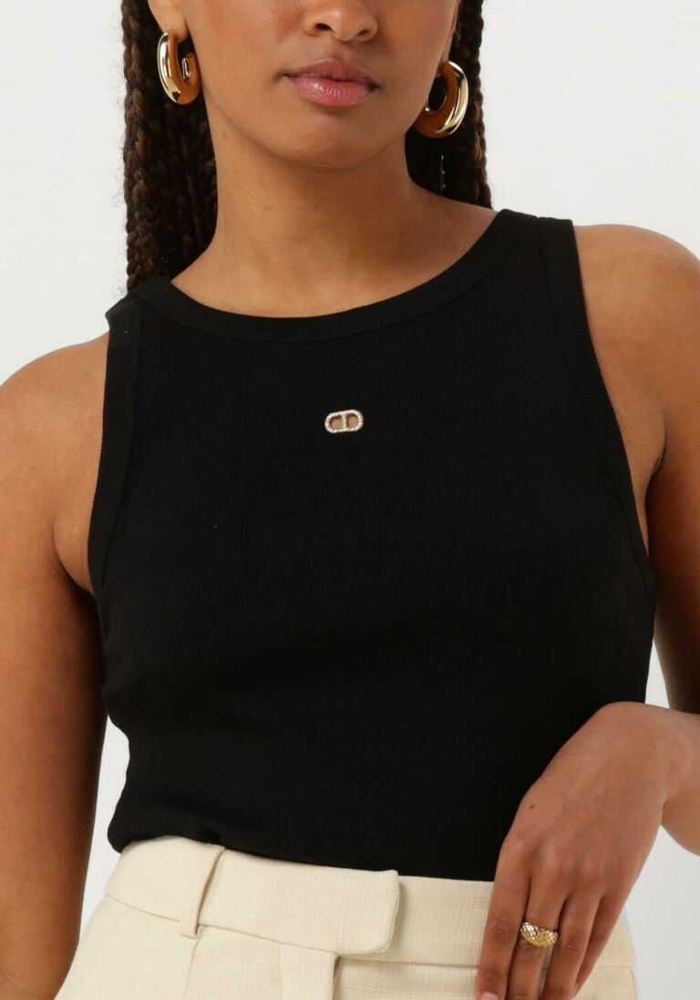 TWINSET MILANO zwarte twinset milano top knitted tank top