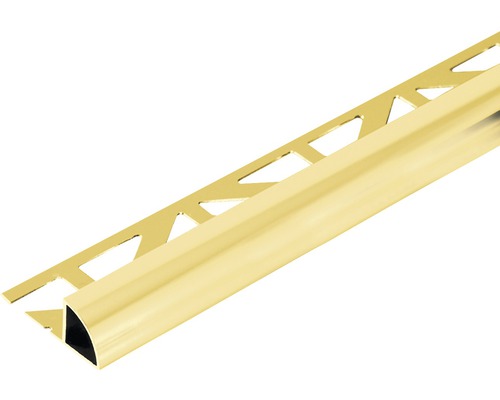 Kwartcirkel eindprofiel Dural Durondell 10 mm lengte 250 cm aluminium goud geanodiseerd