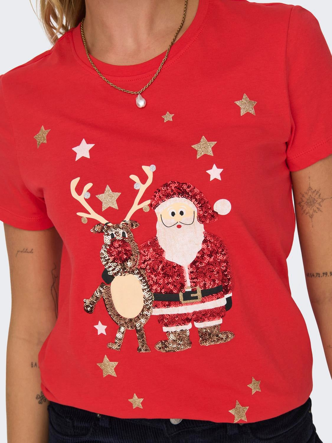 ONLYRSA T-shirt Flame Scarlet