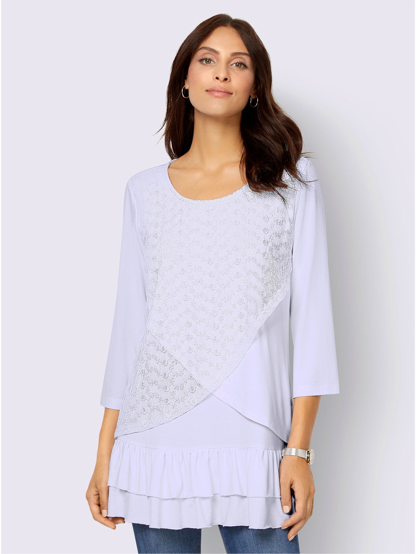 T-shirt à manches 3/4 viscose