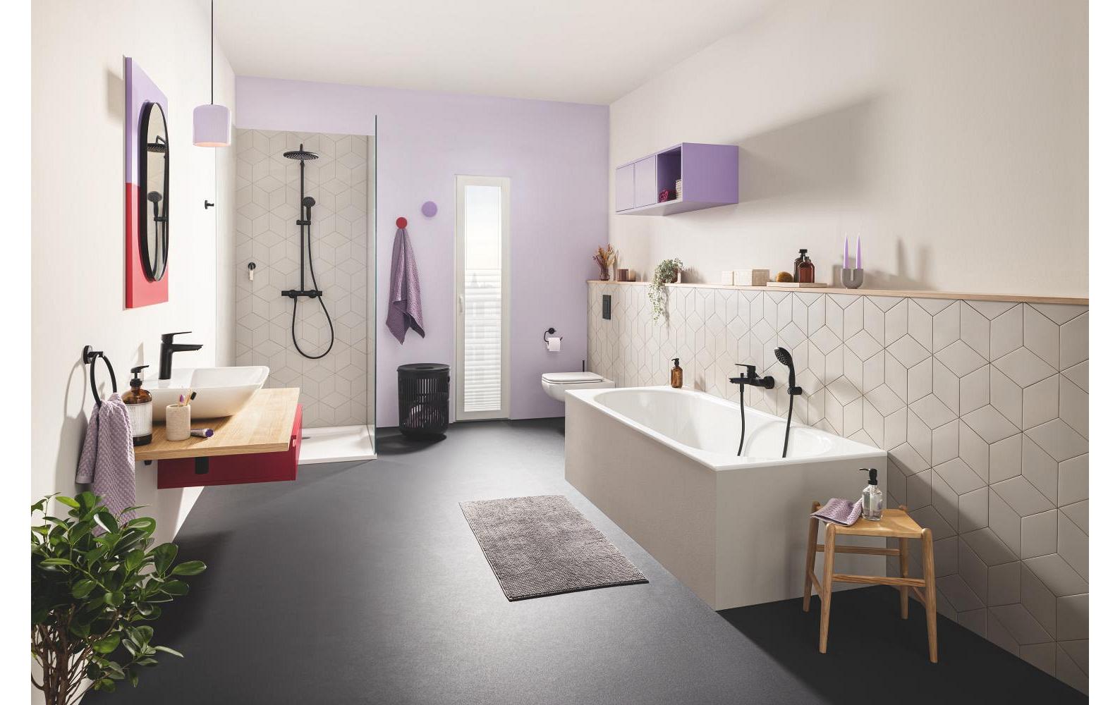 Bademantelhaken Start MattschwarzSchlichter Haken für das Badezimmer