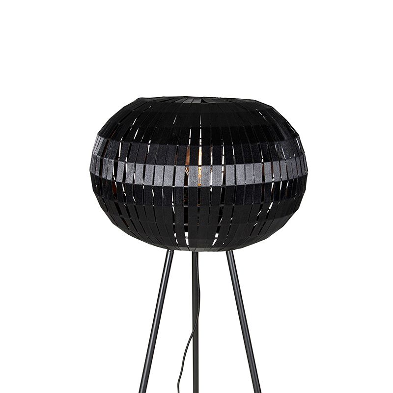 Moderne vloerlamp tripod zwart - Zoë