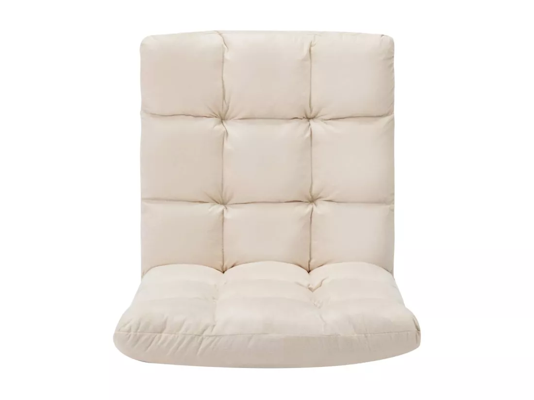 Prolenta Premium - Chaise pliable de sol Crème Microfibre