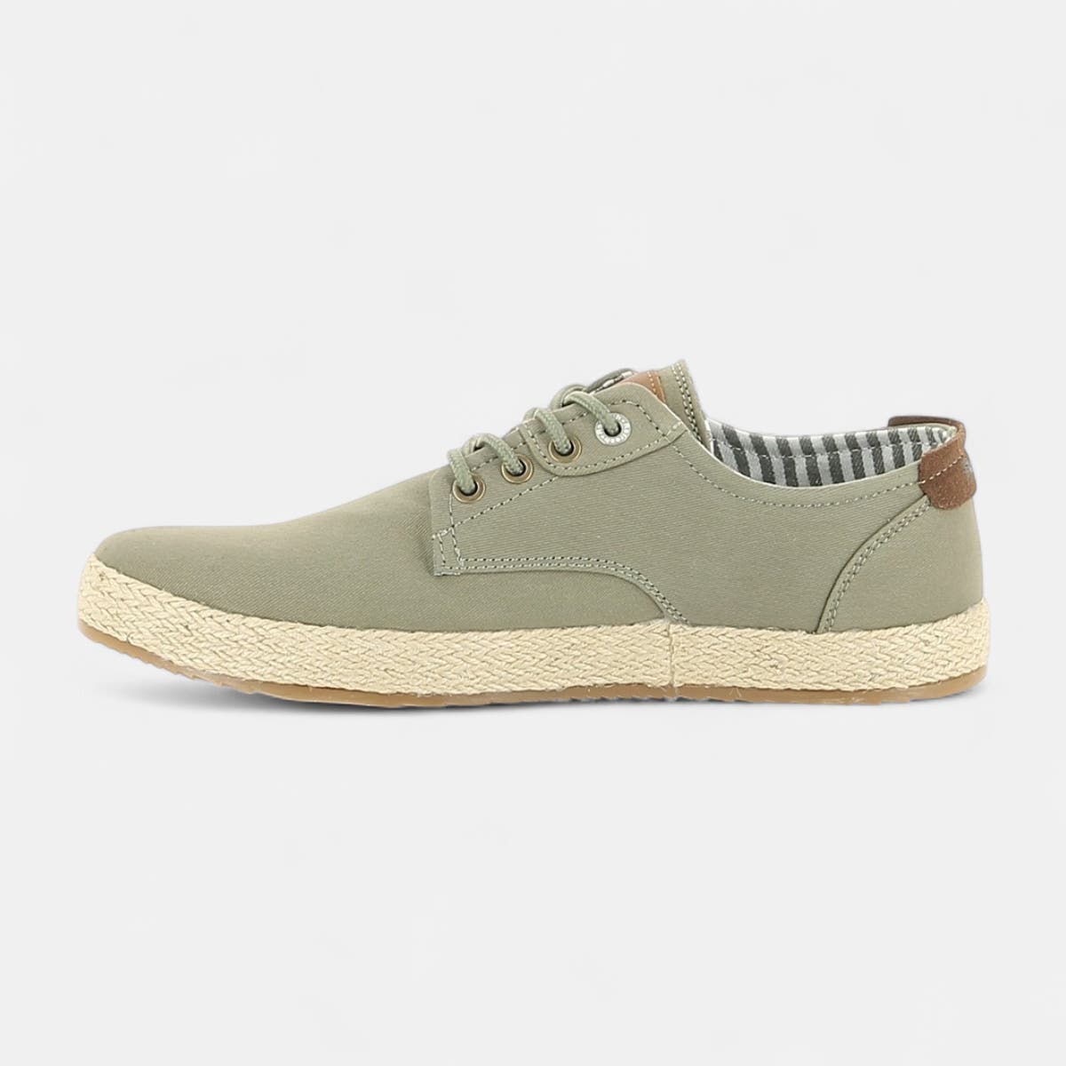 Baskets en toile Homme kaki