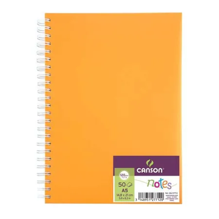 Canson Skizzenbuch Notes A5, 50 Blatt, 120g, orange