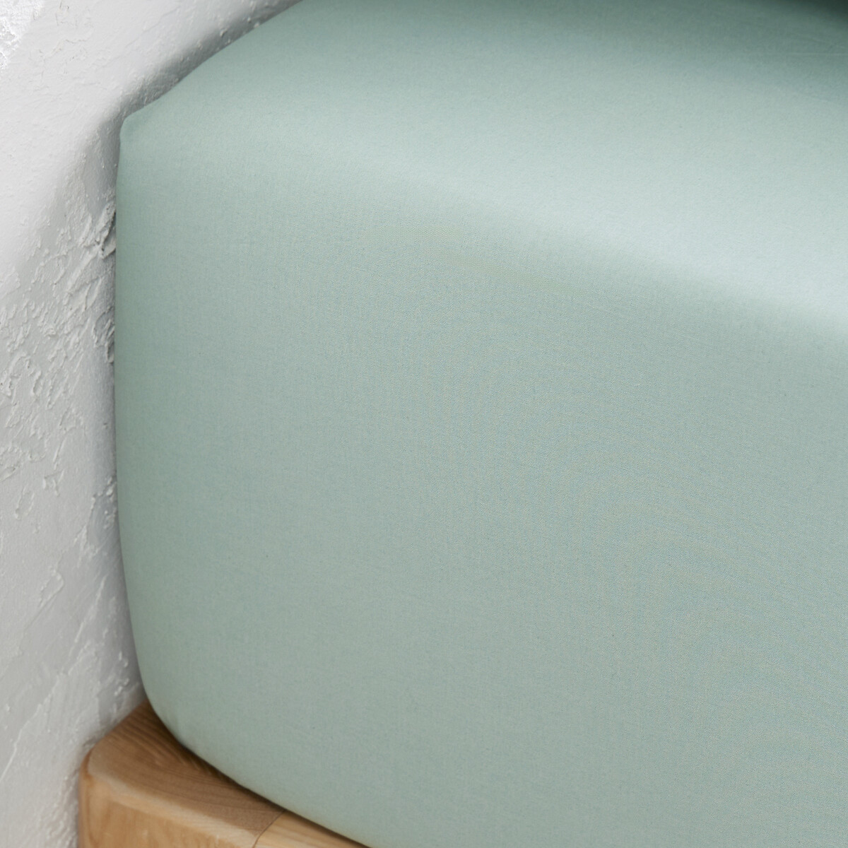 LA REDOUTE INTERIEURS<br>Lençol justo de algodão percal, bainha 30 cm Cenário