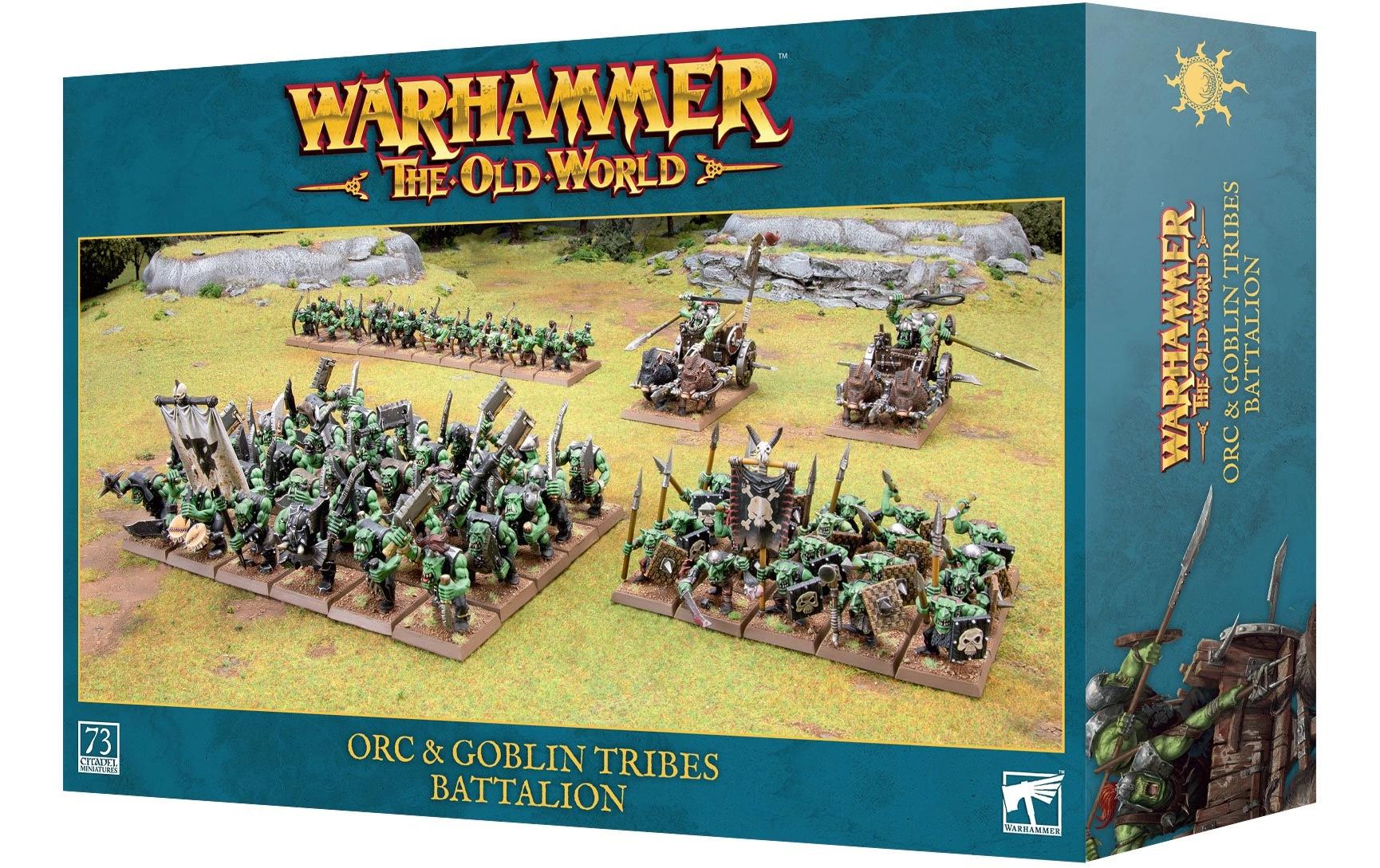 Figurenset Warhammer The old World Orc & Goblin Battalion<br>Warhammer The old World Miniaturen: Bataillon der Stämme der Orks und Goblins
