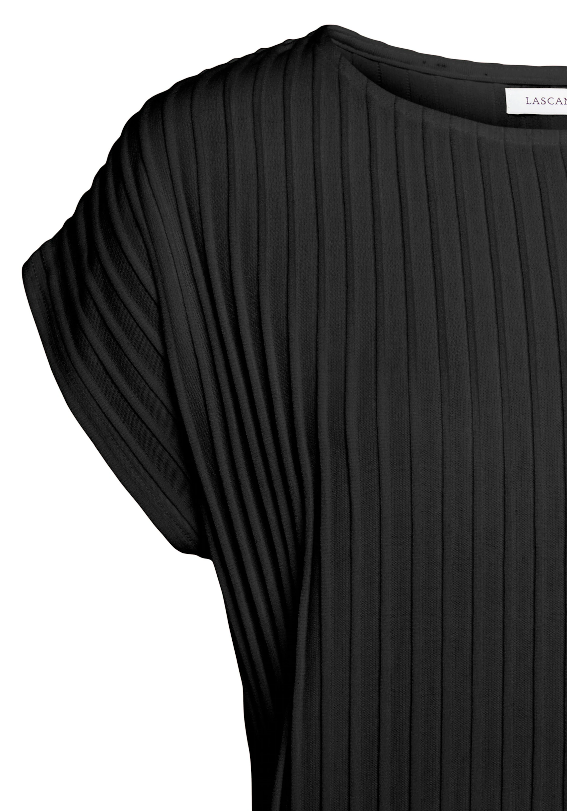 LASCANA Kurzarmshirt in schwarz