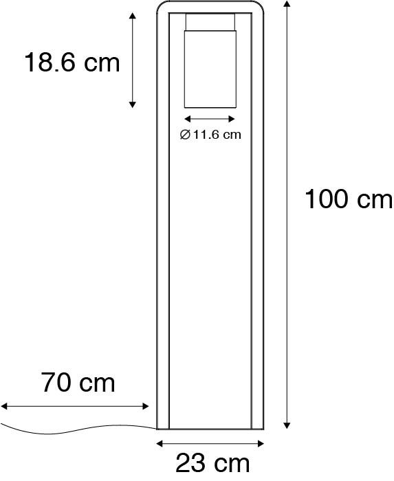Moderne staande buitenlamp zwart IP44 - Jarra Balanco