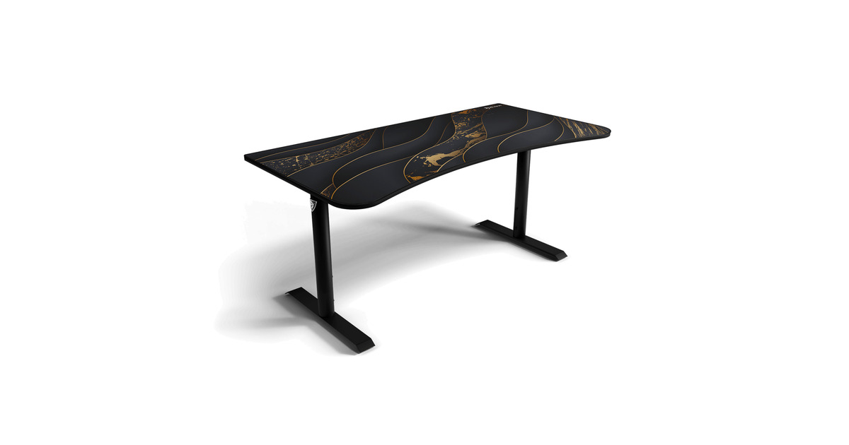 ArozziArena Gaming Desk - Black Gold  (Zwart/goud)