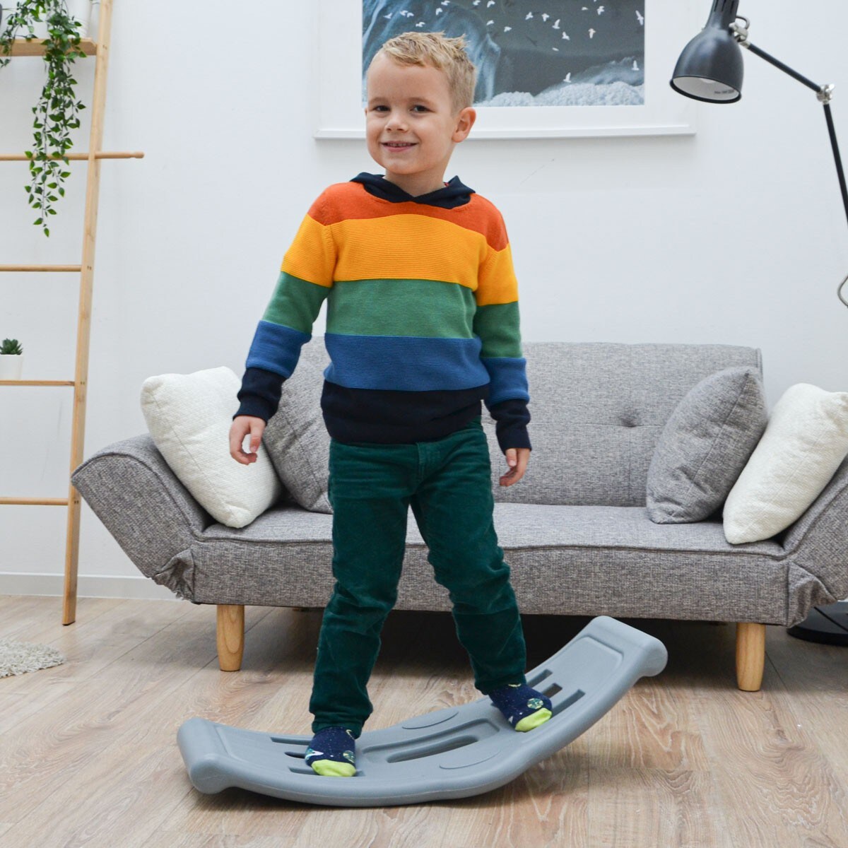 2-in-1 Schaukelpferd und Rutscher für Kinder ab 1 Jahr Baby Schaukeltier