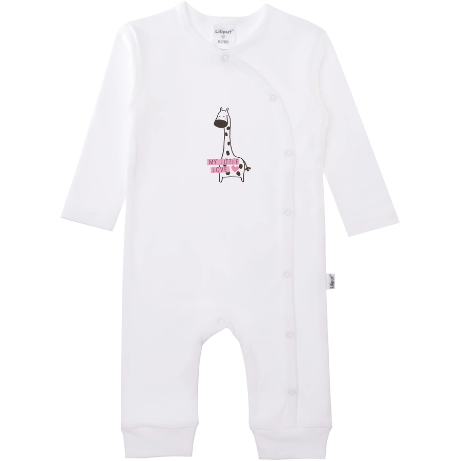 Liliput Baby-Jumpsuit Giraffe weiss rosa