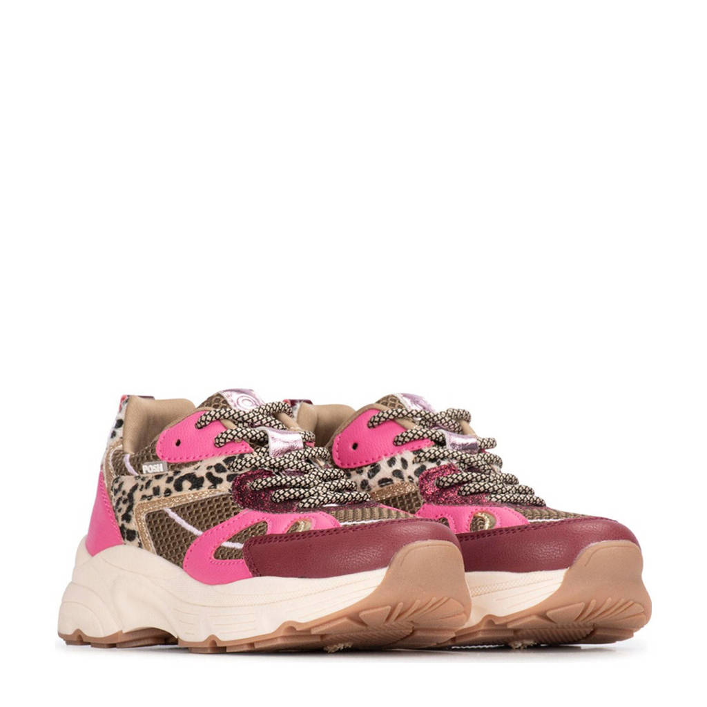 POSH by Poelman Ayokijchunky sneakers groen/lila/roze