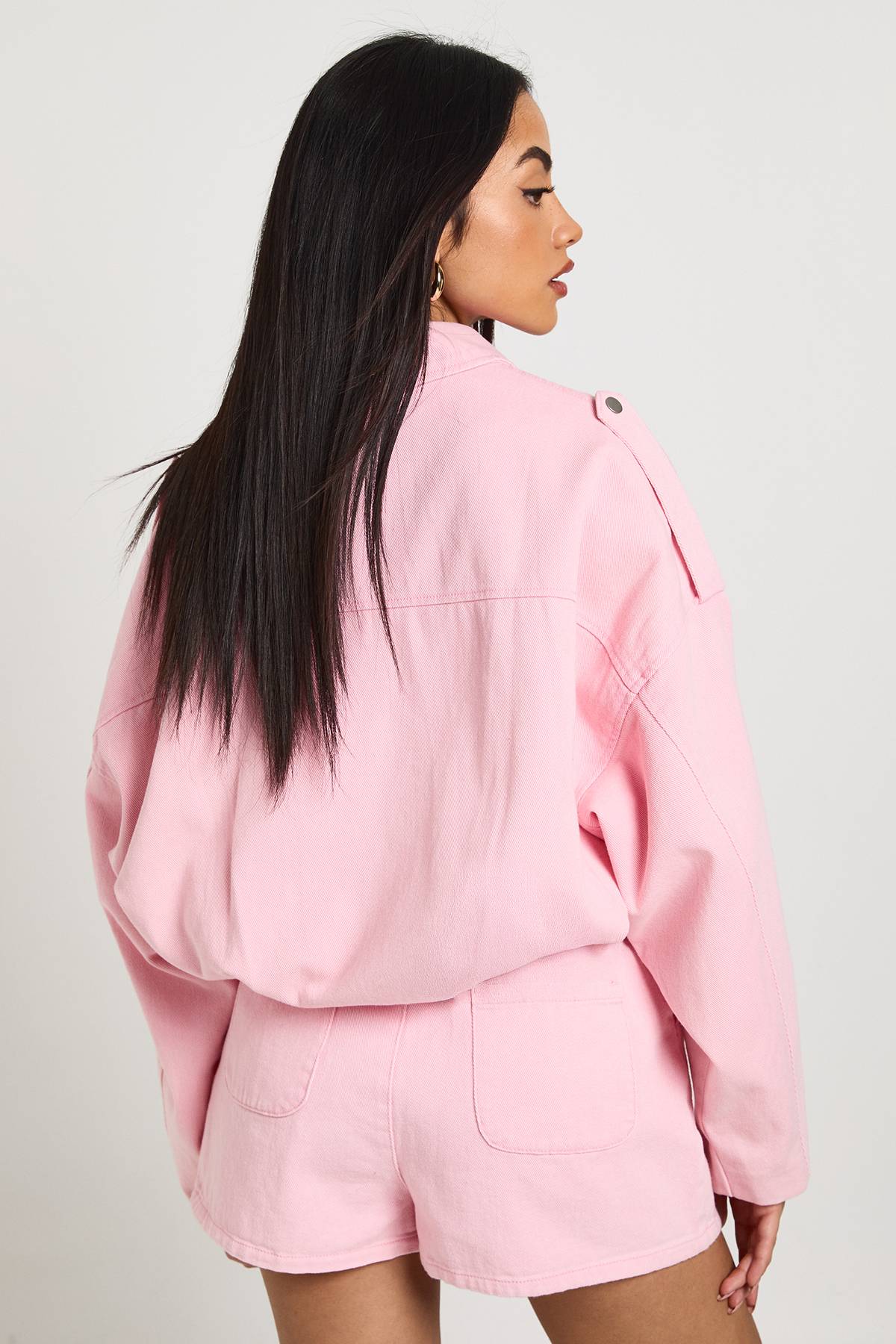 boohoo Bomber En Jean Oversize